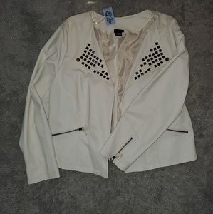Torrid Cream Pleather Blazer